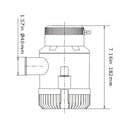 Seaflo 3700 GPH Bilge Pump Dimensions