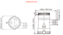 Seaflo 1100 GPH Bilge Pump Dimensions