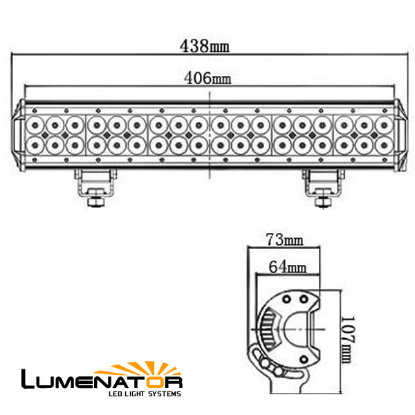 CLEARANCE - 17" Double Row LED Light Bar
