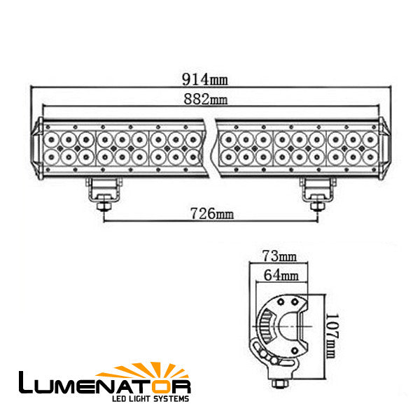 CLEARANCE - 36" Double Row LED Light Bar